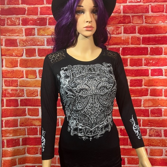 Affliction Women’s T-Shirt - Picture 6 of 12